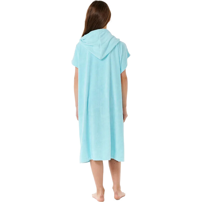 2024 Rip Curl Girls Classic Surf Hooded Towel Change Robe / Poncho 00CGTO - Sky Blue